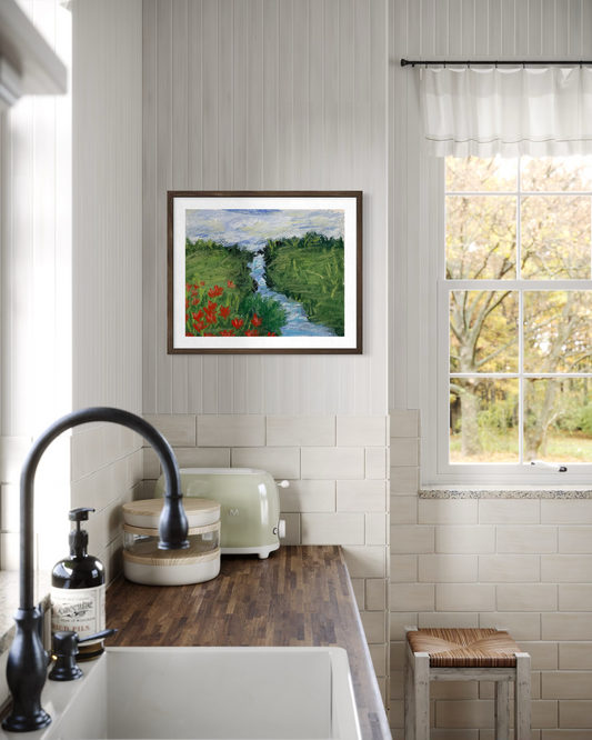 Red Bloom River PRINT